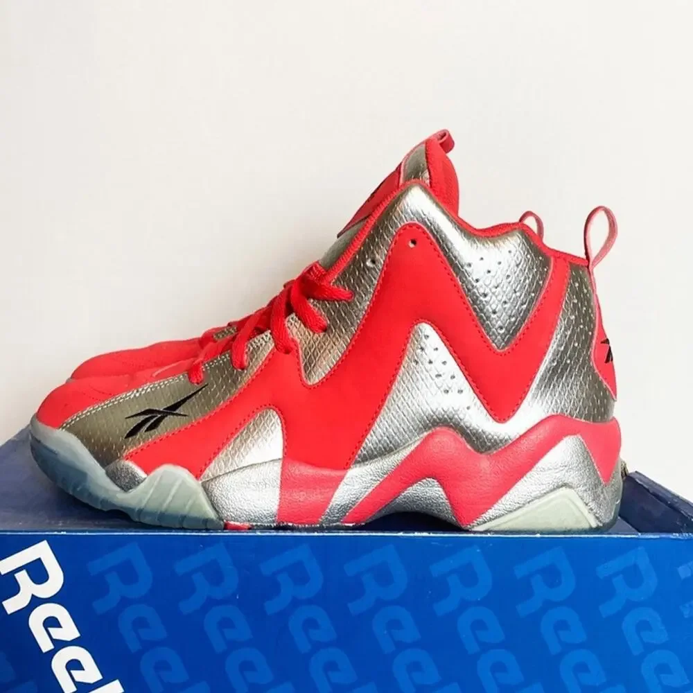 REEBOK Retro Vintage Y2K Kamikaze II Mid Red Fish Market Sz. 10.5 - Picture 1 of 8
